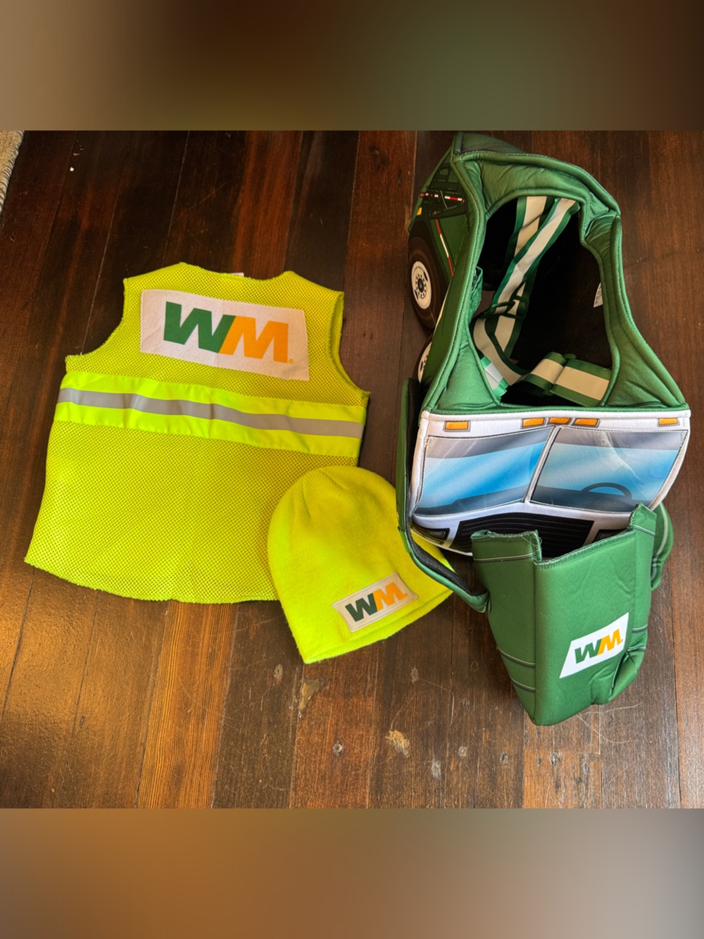 Toddler Waste Management Costume Set - Neon Yellow & Green